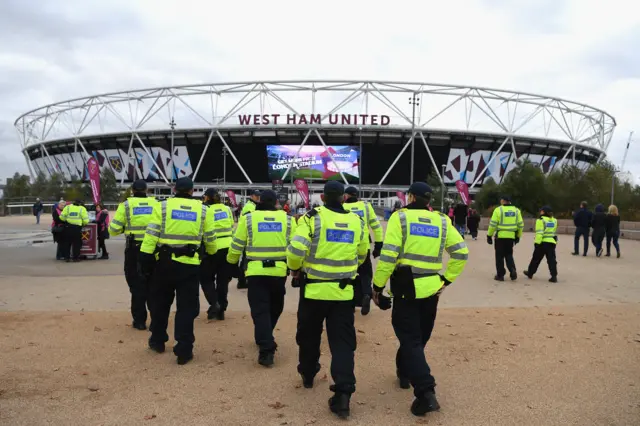 Policemen at London Stadium