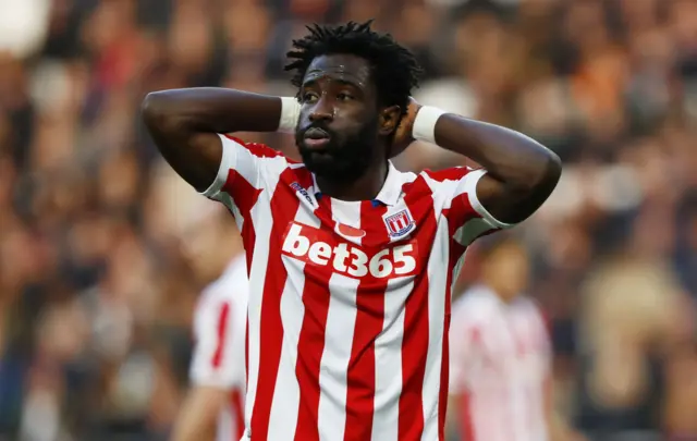 Wilfried Bony dejected after missing a chance