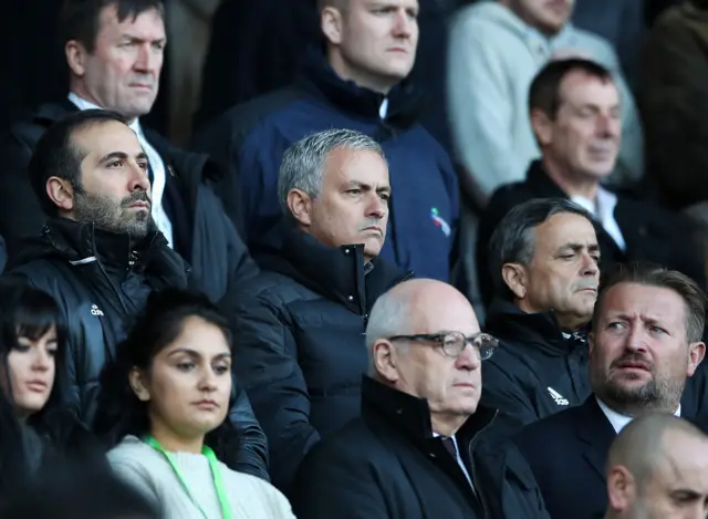 Jose Mourinho in the stands