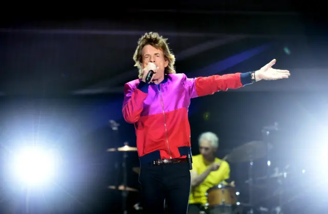 Mick Jagger on stage