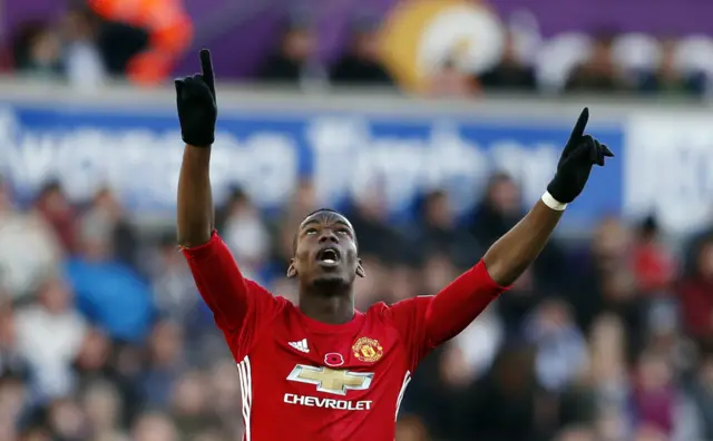 Paul Pogba celebrates