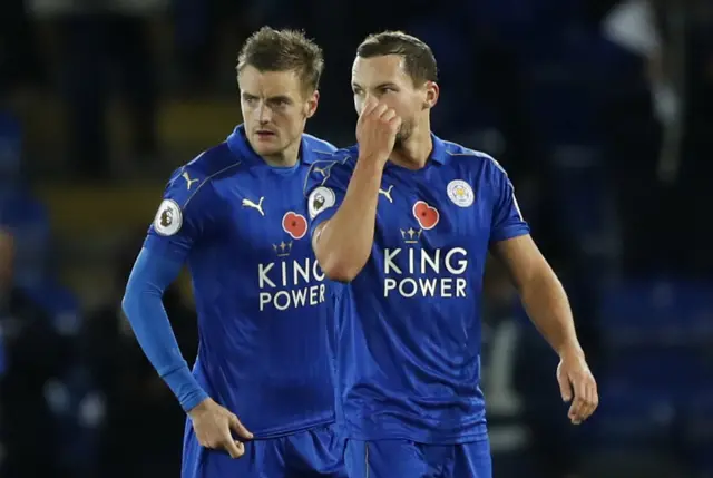 Jamie Vardy and Danny Drinkwater