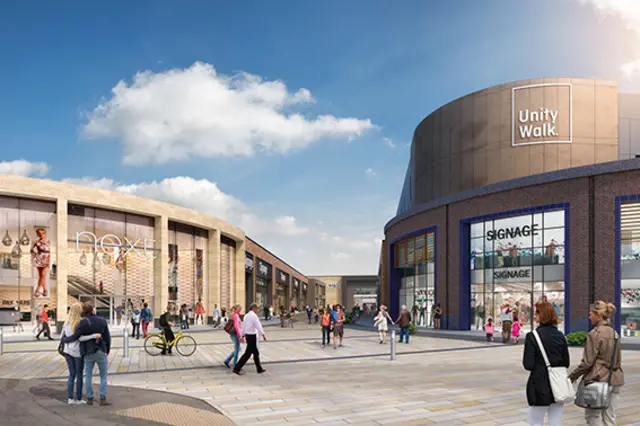 Artists impression of Unity Walk, Hanley