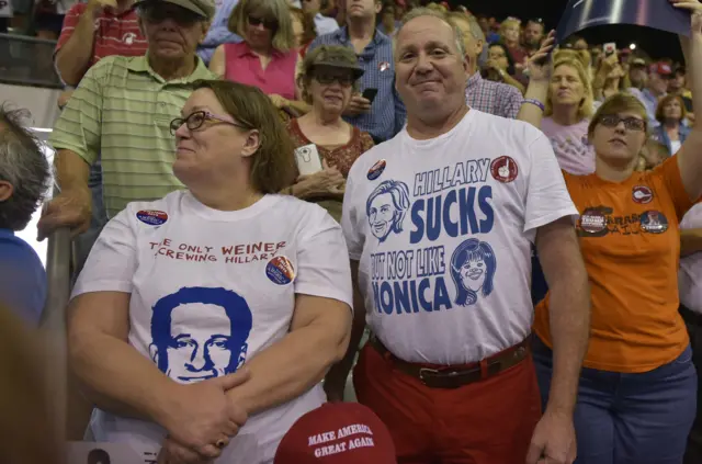 Trump supporters at his rally in Sarasota, Florida