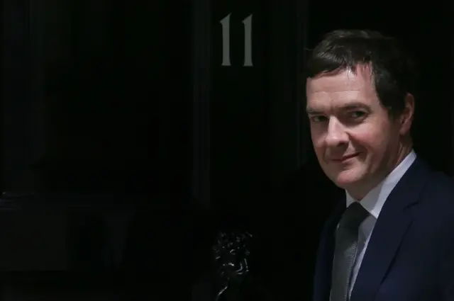 Former chancellor George Osborne outside Number 11 Downing Street