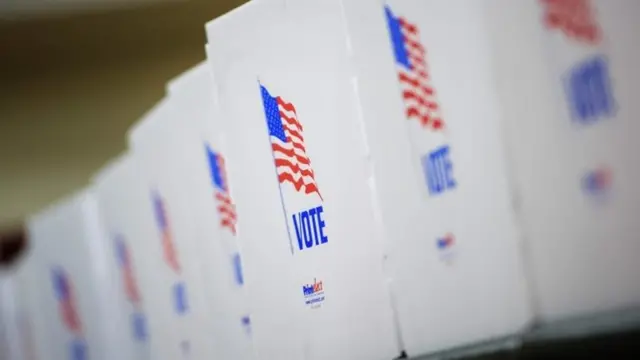 Voting booths in Maryland