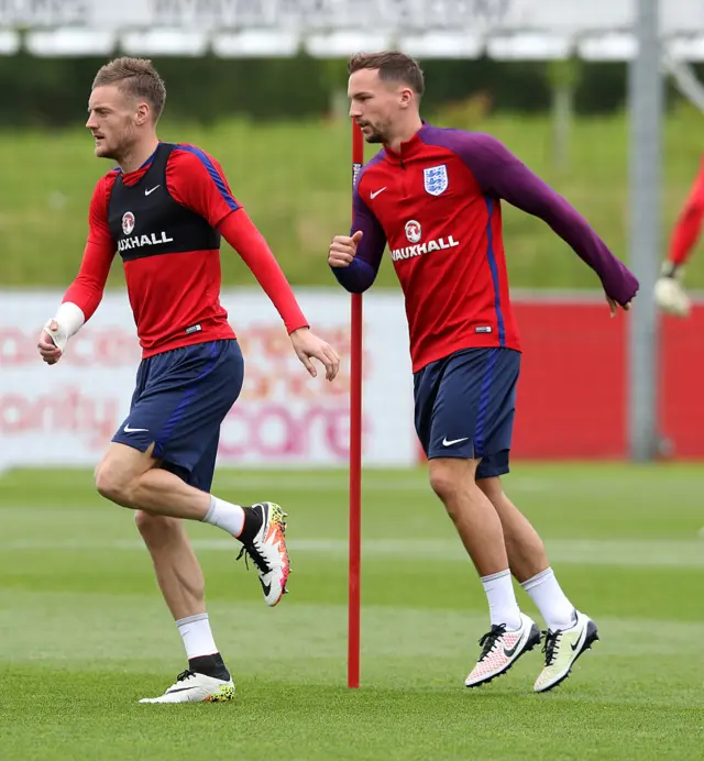 Danny Drinkwater and Jamie Vardy