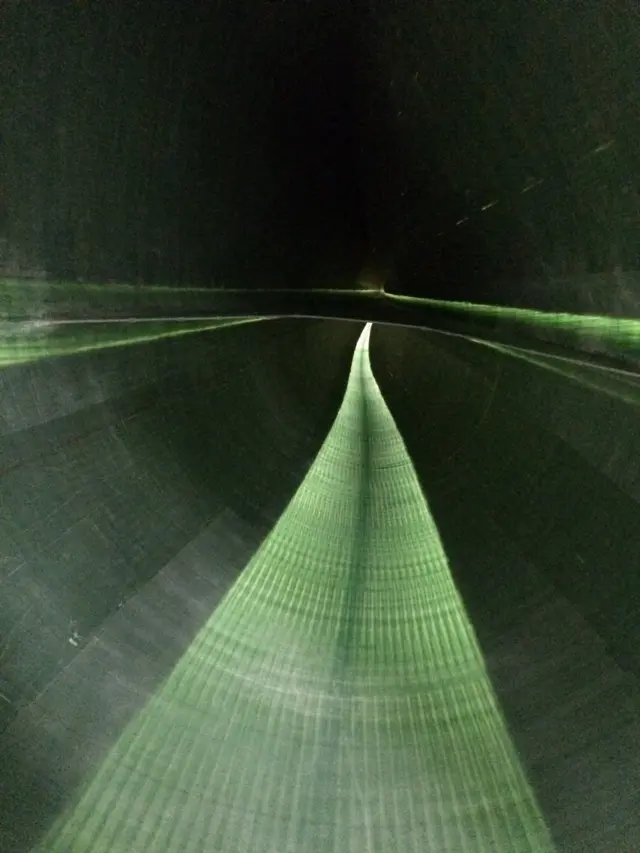 Inside a wind turbine