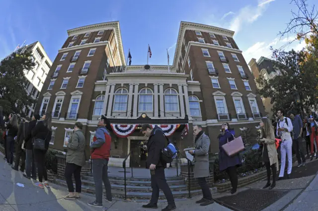 Voters in Washington DC, 8 November