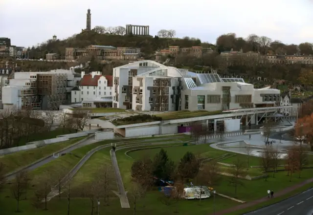 The Scottish Parliament in Edinburgh