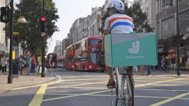 Deliveroo rider in London