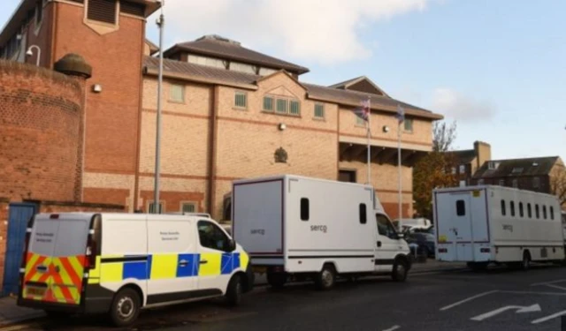 Police outside HMP Bedford