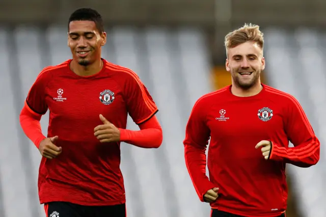 Chris Smalling and Luke Shaw