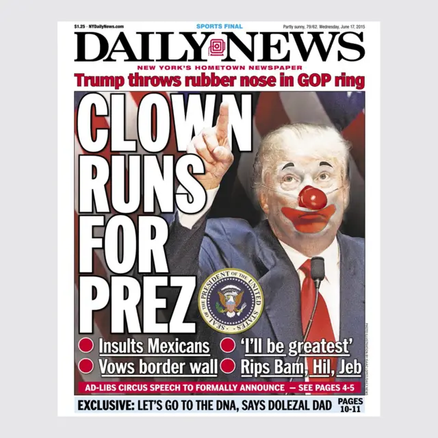 New York Daily News cover from June 2015