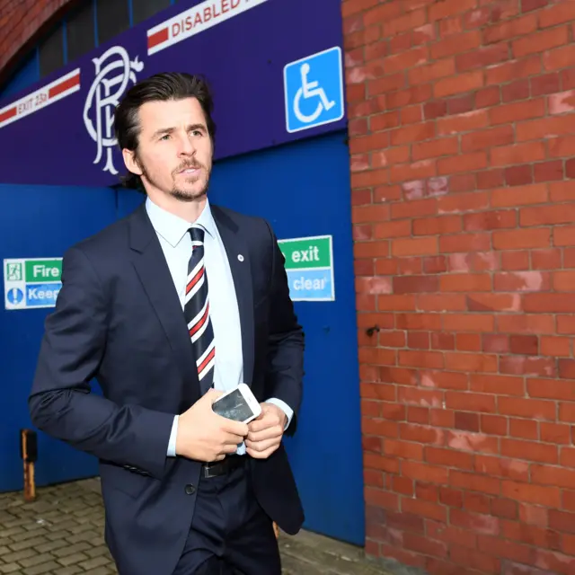 Rangers midfielder Joey Barton at Ibrox