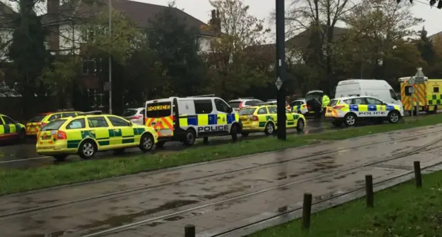 Scene of accident in Croydon