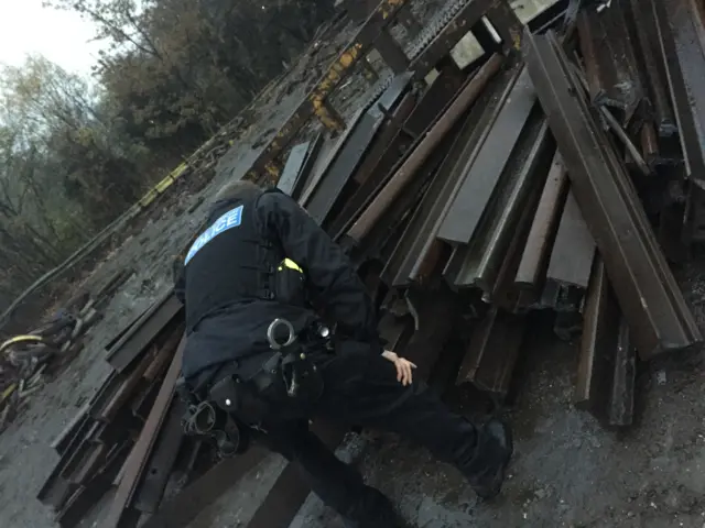 Sgt Dan Gregory discovers suspected stolen rail