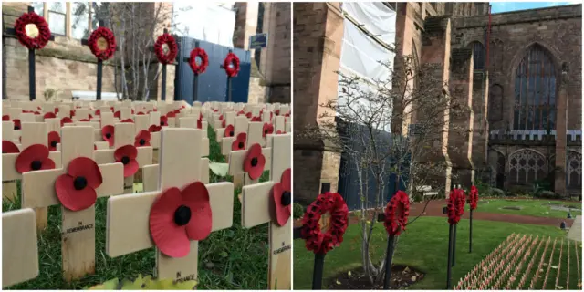 Poppy display in cathedral grounds