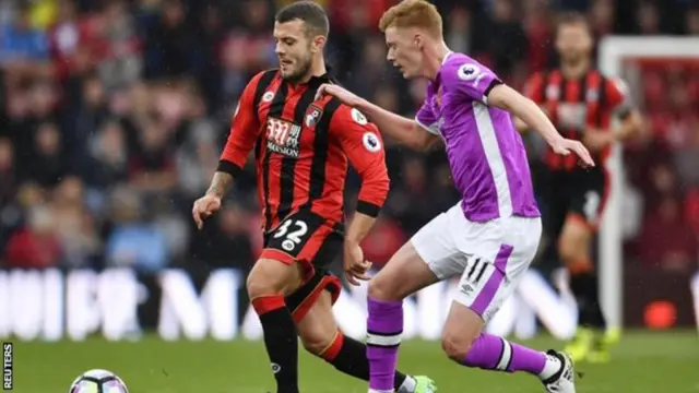 Jack Wilshire (left) in action for Bournemouth