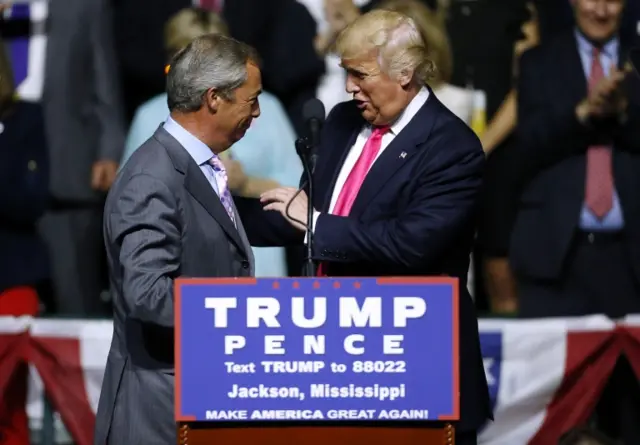 Nigel Farage and Donald Trump