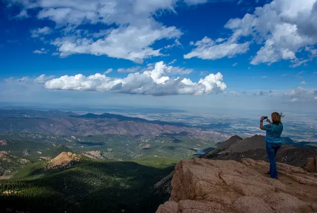 The view from Pike's Peak, one of the states massive mountains