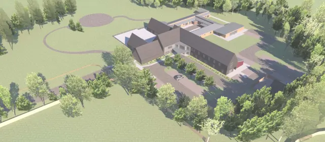 Architect's drawing of planned hospice site