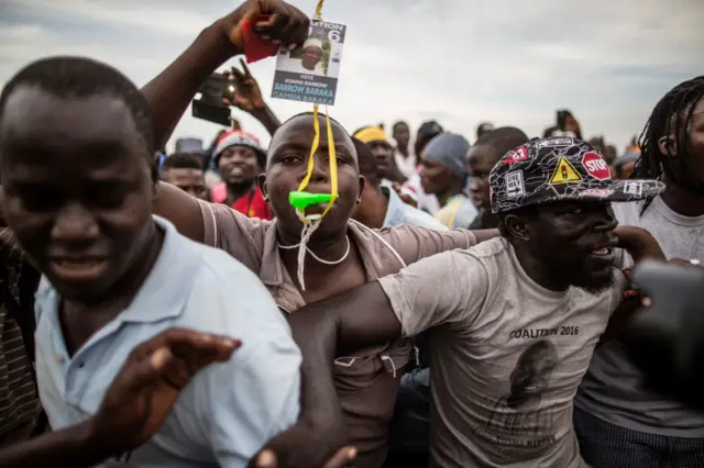 Opposition supporter in The Gambia