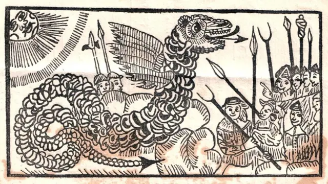 Woodcut of serpent