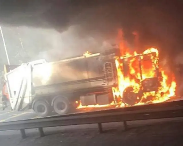 Lorry fire