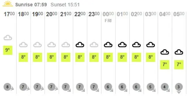 Hourly forecast