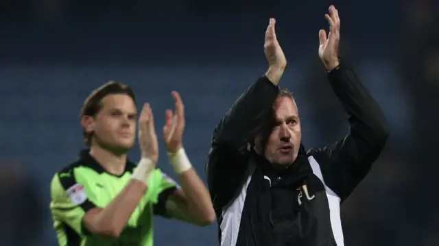 Paul Lambert claps the fans