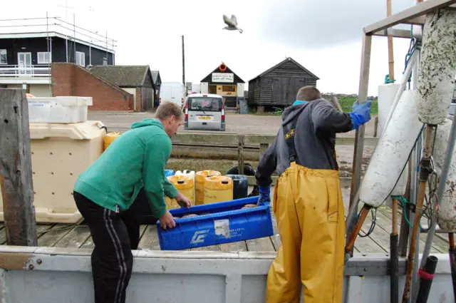 Southwold Harbour fishing boat