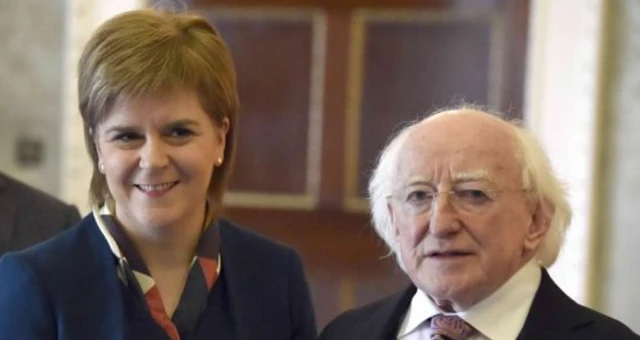 First Minister Nicola Sturgeon and President Michael D Higgins