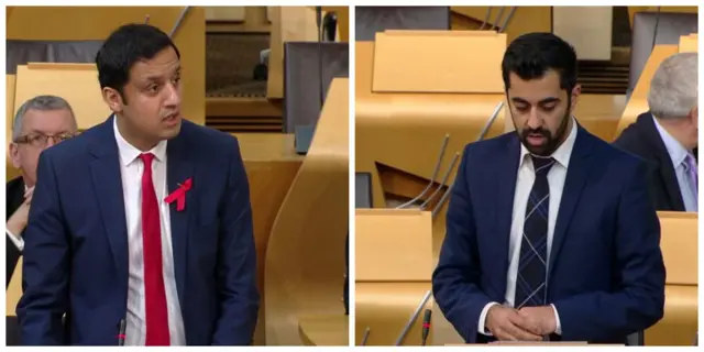 Labour MSP Anas Sarwar and Transport Minister Humza Yousaf