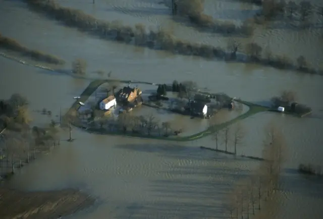 Flooded homes