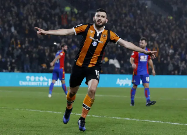 Hull's Robert Snodgrass celebrates