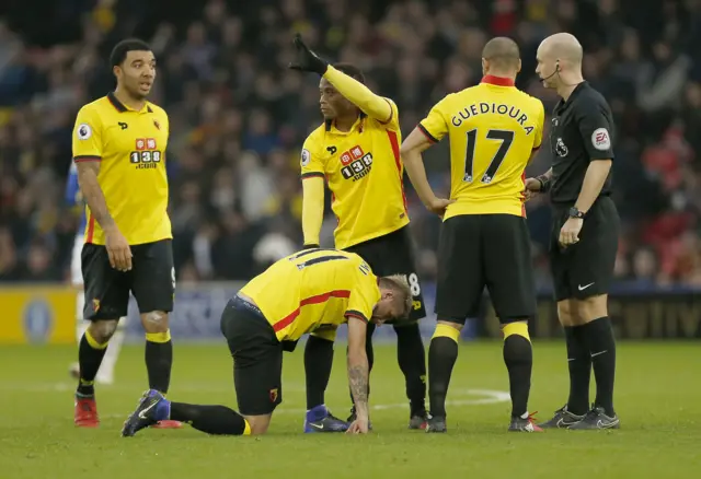 Valon Behrami goes down injured