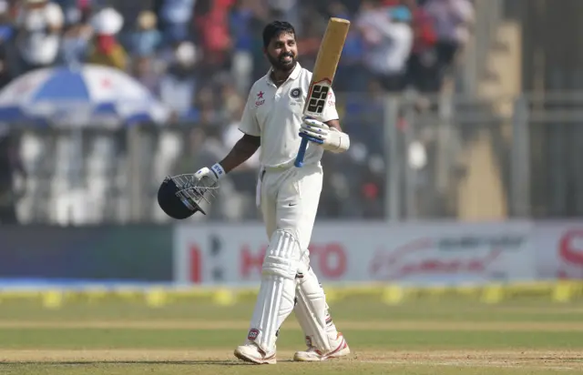 Murali Vijay raises his bat