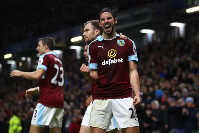 George Boyd of Burnley celebrates