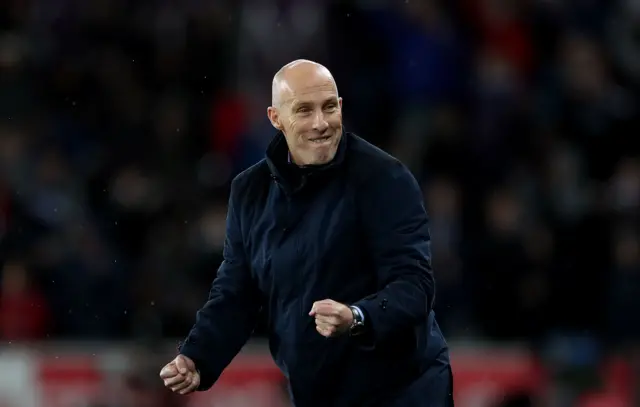 Bob Bradley celebrates