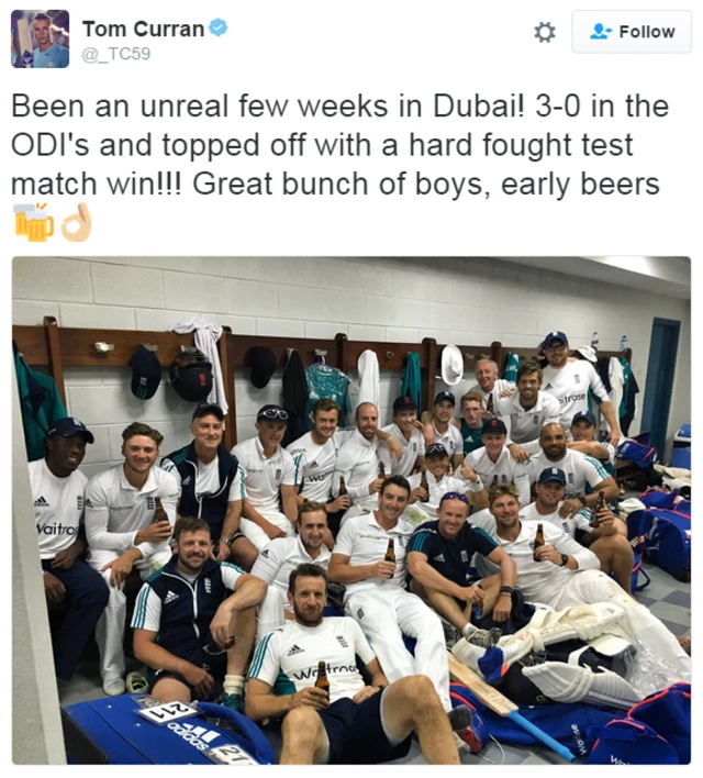 England Lions celebrate their series win