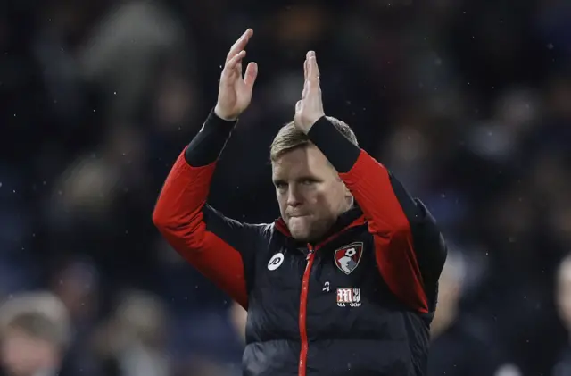 Eddie Howe applauds