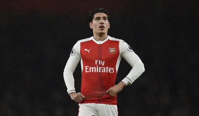 Hector Bellerin in action for Arsenal