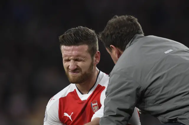 Shkodran Mustafi is down injured