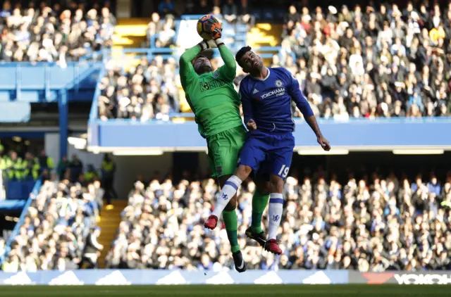 Ben Foster and Diego Costa