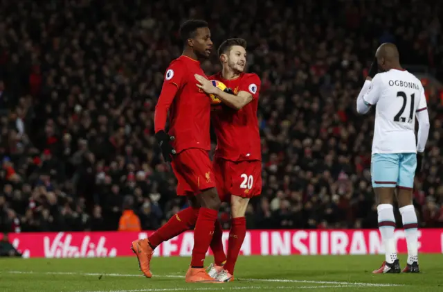 Dviock Origi celebrates