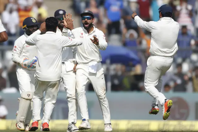 Indian players celebrate