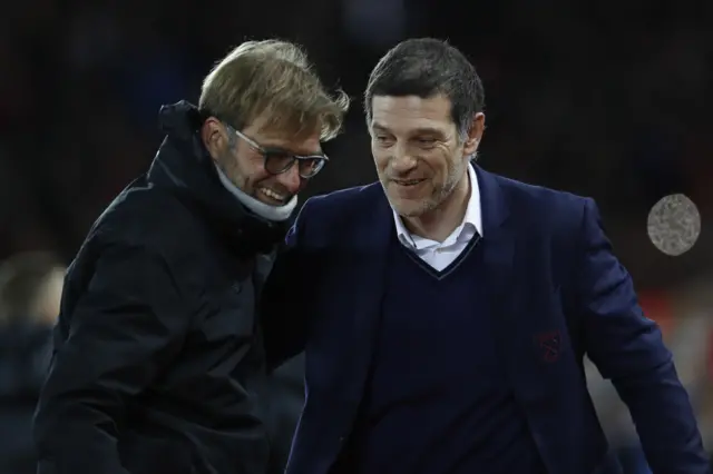 Jurgen Klopp and Slaven Bilic