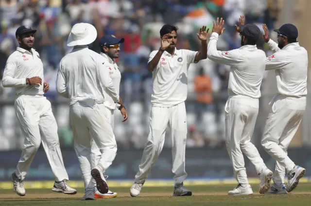 Indian players celebrate