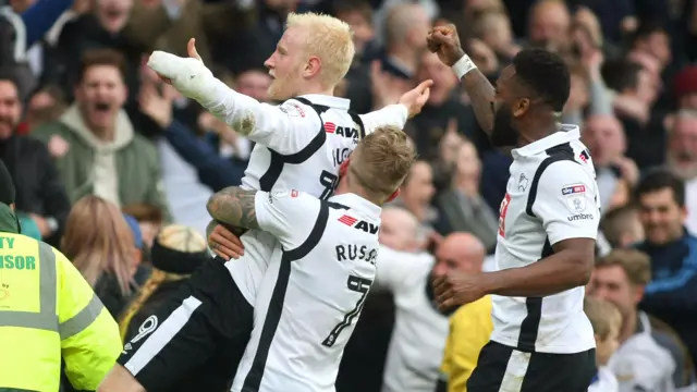 Derby's Will Hughes celebrates goal